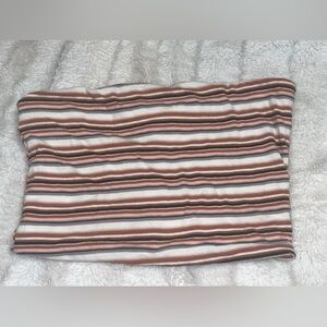 Rue21 White and Brown Tube Top